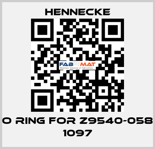o ring for Z9540-058 1097 Hennecke
