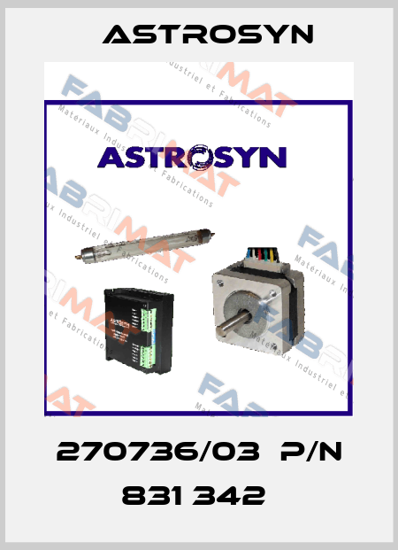270736/03  P/N 831 342  Astrosyn
