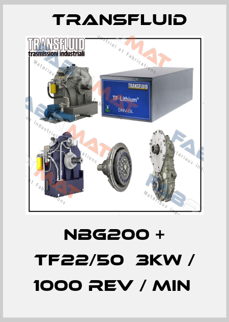 NBG200 + TF22/50  3kW / 1000 rev / min  Transfluid