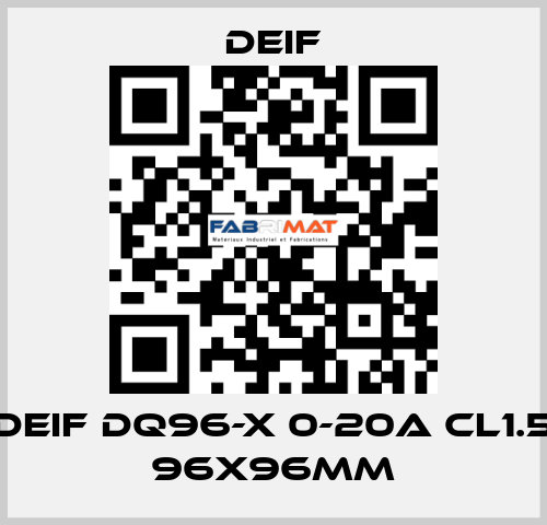 DEIF DQ96-X 0-20A CL1.5 96X96MM Deif