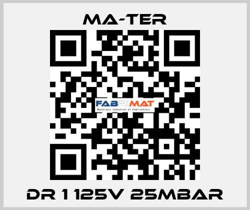 DR 1 125V 25mbar MA-TER