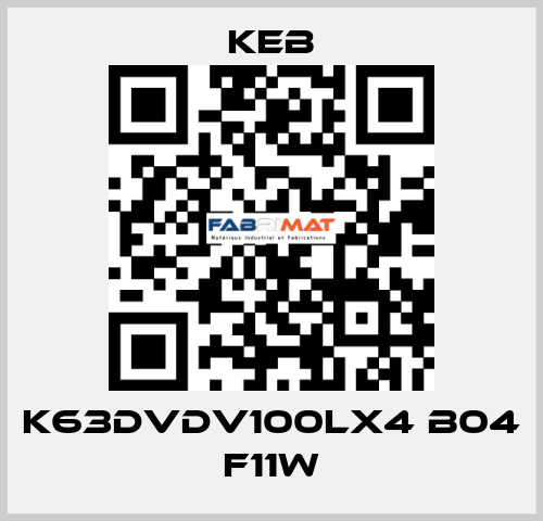 K63DVDV100LX4 B04 F11W KEB