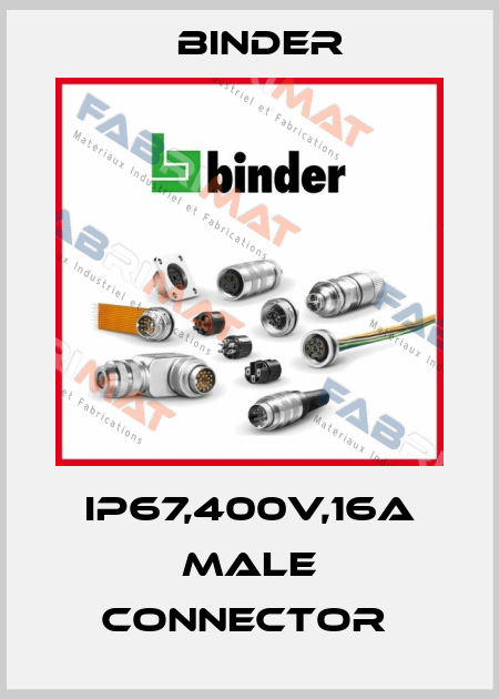 IP67,400V,16A Male connector  Binder