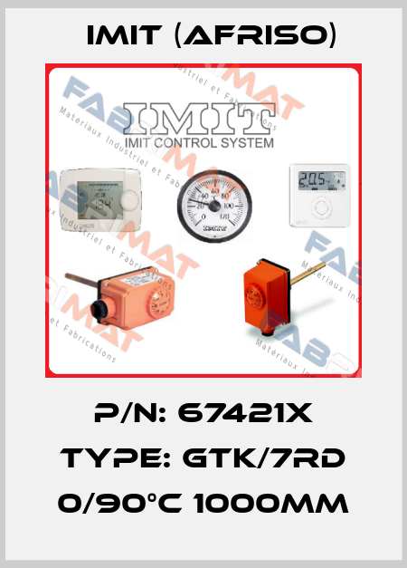P/N: 67421X Type: GTK/7RD 0/90°C 1000mm IMIT (Afriso)