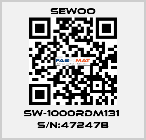 SW-1000RDm131  S/N:472478 Sewoo