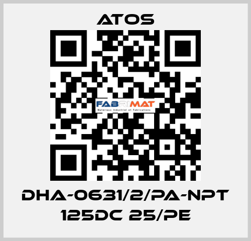 DHA-0631/2/PA-NPT 125DC 25/PE Atos