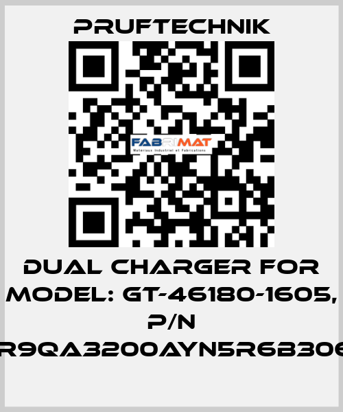 Dual charger for Model: GT-46180-1605, p/n WR9QA3200AYN5R6B3065 Pruftechnik