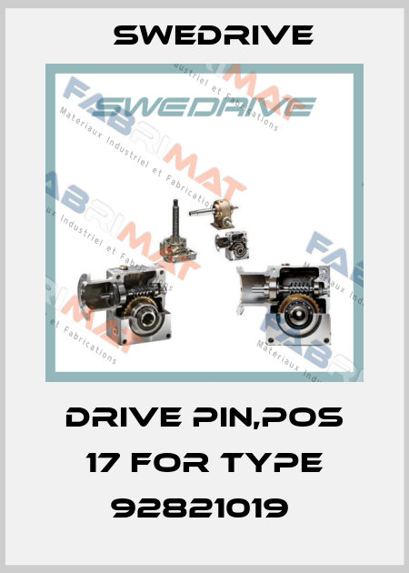 Drive pin,pos 17 for type 92821019  Swedrive
