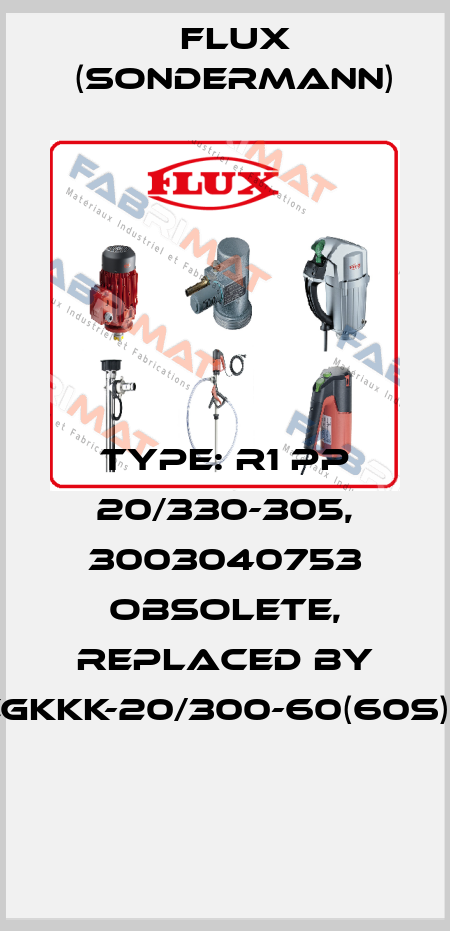 Type: R1 PP 20/330-305, 3003040753 obsolete, replaced by RM-PP-EGKKK-20/300-60(60S)-1,5-IE2/3   Flux (Sondermann)