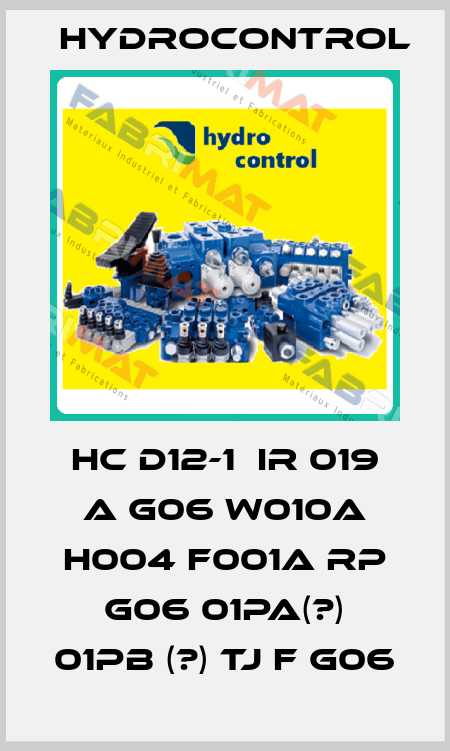 HC D12-1  IR 019 A G06 W010A H004 F001A RP G06 01PA(?) 01PB (?) TJ F G06 Hydrocontrol