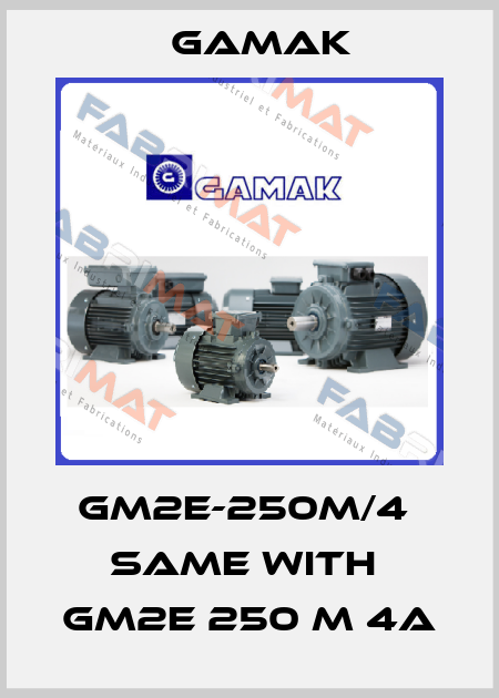 GM2E-250M/4  same with  GM2E 250 M 4a Gamak