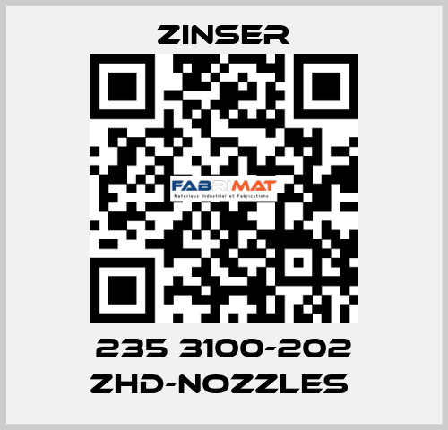 235 3100-202 ZHD-nozzles  Zinser