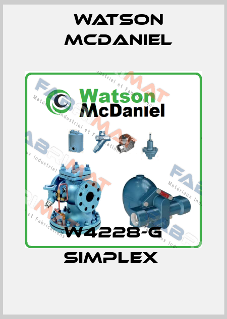 W4228-G SIMPLEX  Watson McDaniel