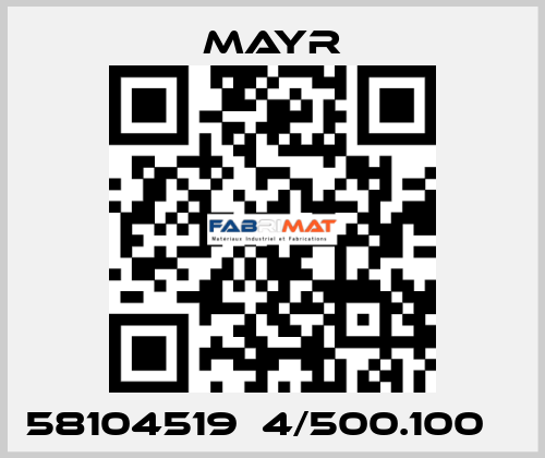 58104519  4/500.100    Mayr