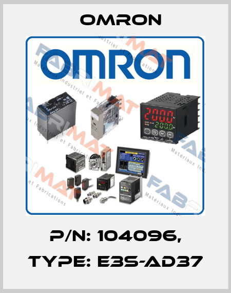 P/N: 104096, Type: E3S-AD37 Omron