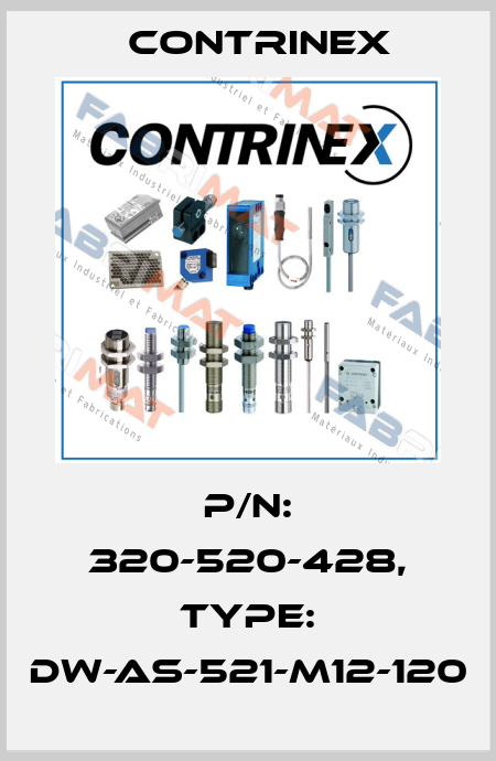 p/n: 320-520-428, Type: DW-AS-521-M12-120 Contrinex