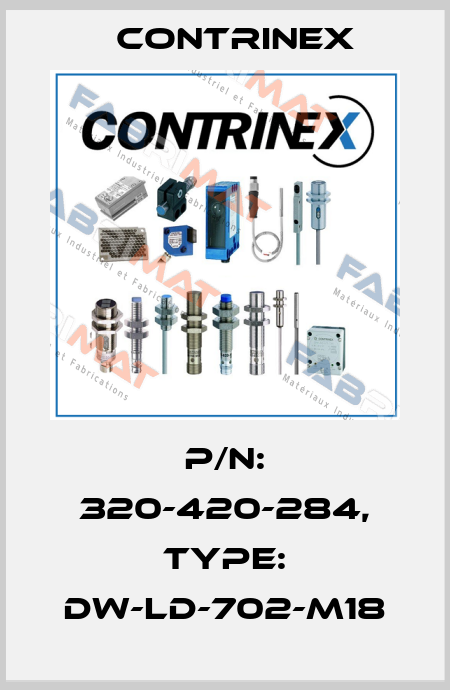 p/n: 320-420-284, Type: DW-LD-702-M18 Contrinex