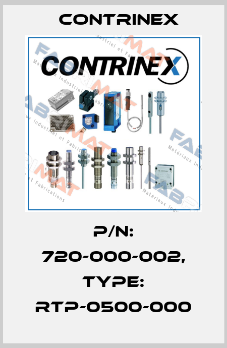 p/n: 720-000-002, Type: RTP-0500-000 Contrinex