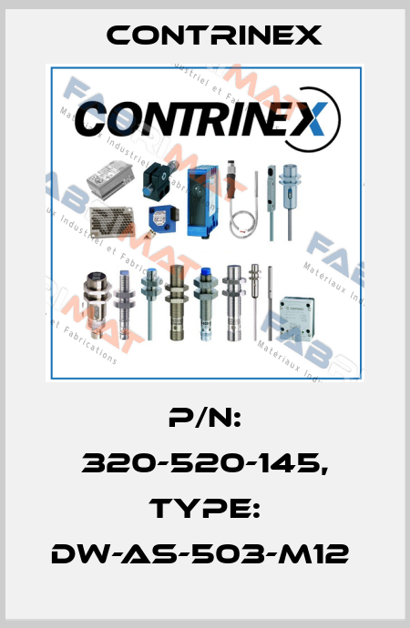P/N: 320-520-145, Type: DW-AS-503-M12  Contrinex