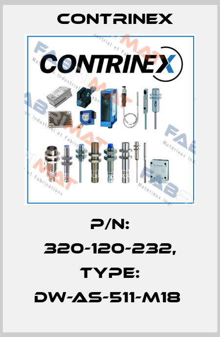 P/N: 320-120-232, Type: DW-AS-511-M18  Contrinex
