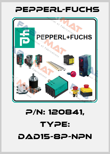 p/n: 120841, Type: DAD15-8P-NPN Pepperl-Fuchs