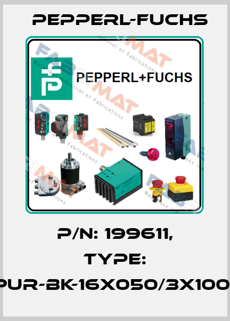 p/n: 199611, Type: CBL-PUR-BK-16x050/3x100-50M Pepperl-Fuchs
