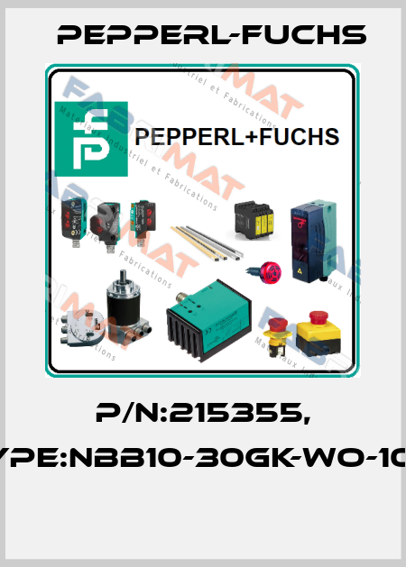 P/N:215355, Type:NBB10-30GK-WO-10M  Pepperl-Fuchs