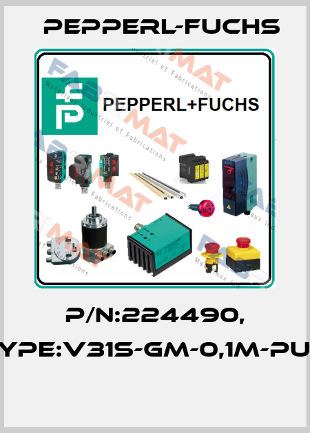 P/N:224490, Type:V31S-GM-0,1M-PUR  Pepperl-Fuchs