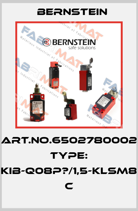 Art.No.6502780002 Type: KIB-Q08P?/1,5-KLSM8          C Bernstein