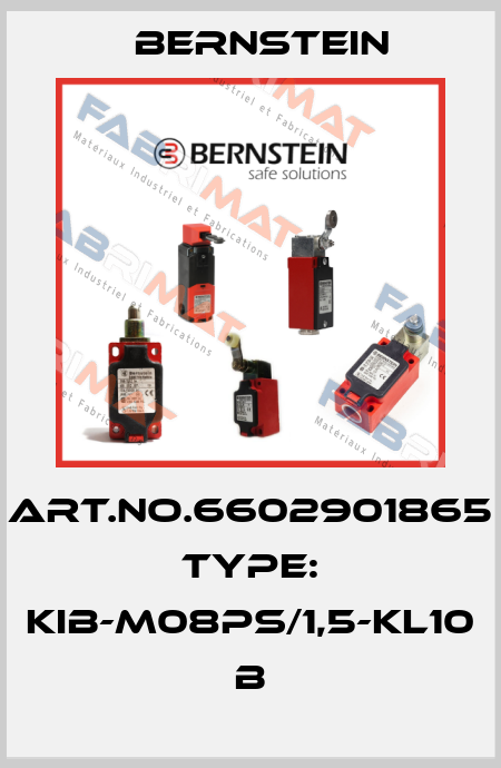 Art.No.6602901865 Type: KIB-M08PS/1,5-KL10           B Bernstein