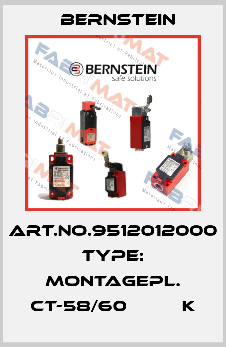Art.No.9512012000 Type: MONTAGEPL. CT-58/60          K Bernstein