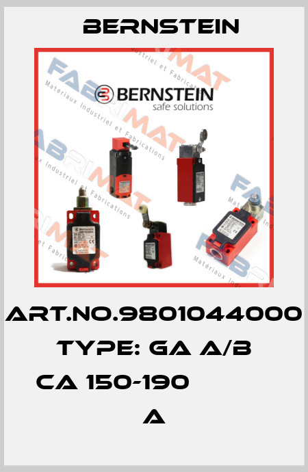 Art.No.9801044000 Type: GA A/B CA 150-190            A Bernstein