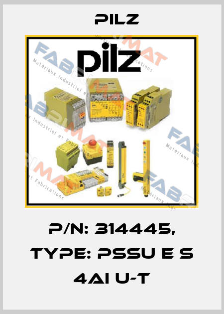 p/n: 314445, Type: PSSu E S 4AI U-T Pilz
