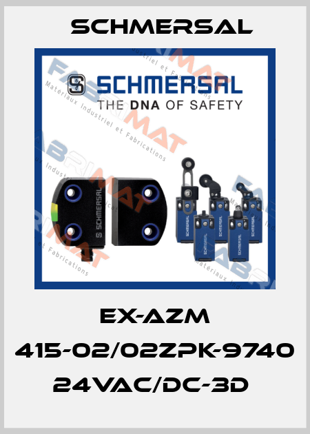 EX-AZM 415-02/02ZPK-9740 24VAC/DC-3D  Schmersal