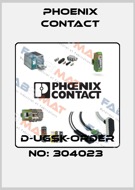 D-UGSK-ORDER NO: 304023  Phoenix Contact