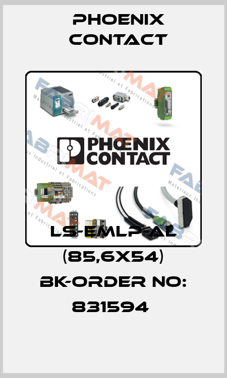 LS-EMLP-AL (85,6X54) BK-ORDER NO: 831594  Phoenix Contact