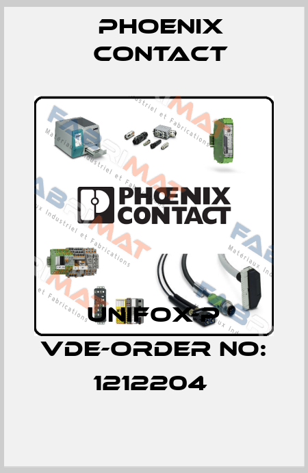 UNIFOX-P VDE-ORDER NO: 1212204  Phoenix Contact