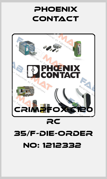 CRIMPFOX-C120 RC 35/F-DIE-ORDER NO: 1212332  Phoenix Contact