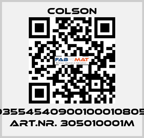 03554540900100010805  ART.NR. 305010001M Colson