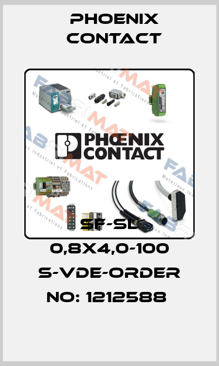 SF-SL 0,8X4,0-100 S-VDE-ORDER NO: 1212588  Phoenix Contact