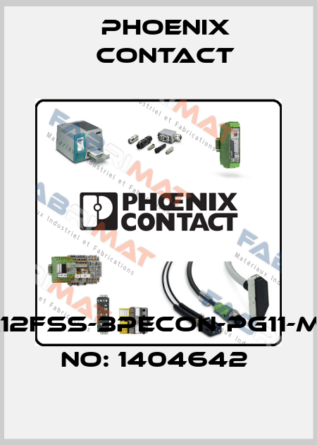 SACC-M12FSS-3PECON-PG11-M-ORDER NO: 1404642  Phoenix Contact