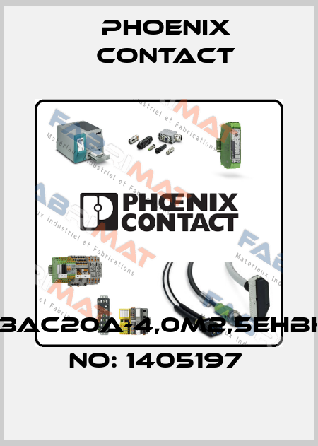 EV-T2M3C-3AC20A-4,0M2,5EHBK00-ORDER NO: 1405197  Phoenix Contact