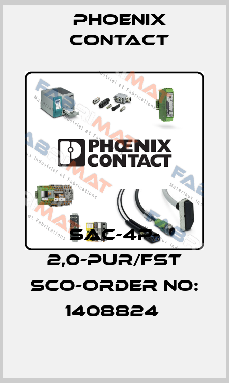 SAC-4P- 2,0-PUR/FST SCO-ORDER NO: 1408824  Phoenix Contact