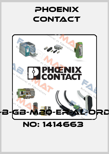 HC-B-GB-M20-ER-AL-ORDER NO: 1414663  Phoenix Contact