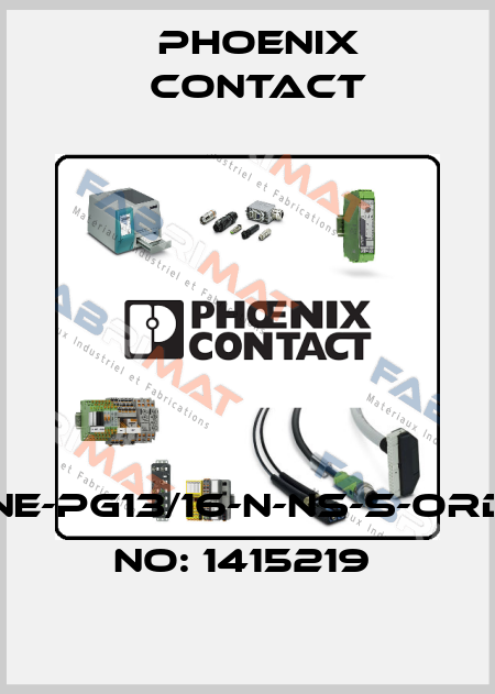 A-INE-PG13/16-N-NS-S-ORDER NO: 1415219  Phoenix Contact