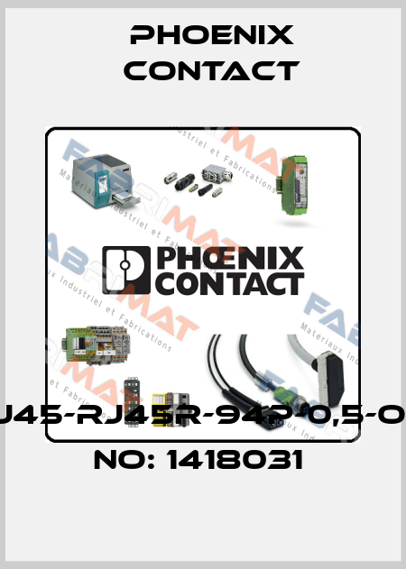 VS-RJ45-RJ45R-94P-0,5-ORDER NO: 1418031  Phoenix Contact