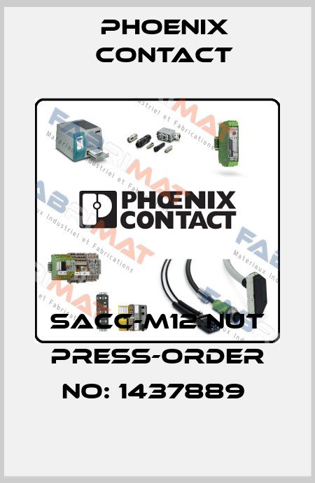SACC-M12 NUT PRESS-ORDER NO: 1437889  Phoenix Contact