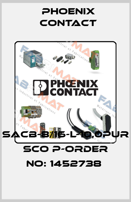 SACB-8/16-L-10,0PUR SCO P-ORDER NO: 1452738  Phoenix Contact