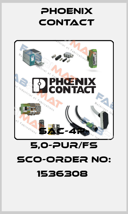 SAC-4P- 5,0-PUR/FS SCO-ORDER NO: 1536308  Phoenix Contact
