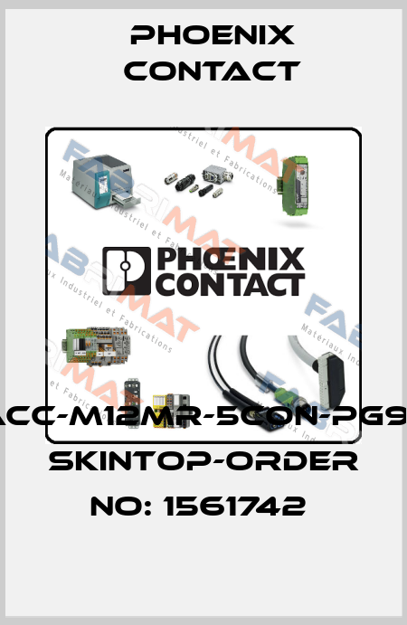 SACC-M12MR-5CON-PG9-M SKINTOP-ORDER NO: 1561742  Phoenix Contact